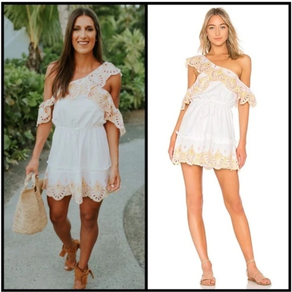 Revolve Sample Sale Lovers + Friends Robin Dress Sunset Mini One Shoulder Small